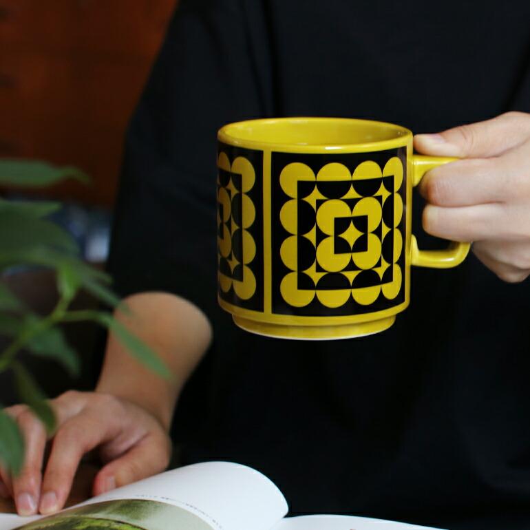 マグカップ 陶器 330ml 電子レンジ 食洗機 ホーンジー イギリス ミッドセンチュリー 復刻 レトロ ネコ 花 Magpie x HORNSEA マグパイ Hornsea Mug | ブランド登録なし | 09