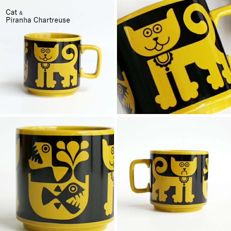 マグカップ 陶器 330ml 電子レンジ 食洗機 ホーンジー イギリス ミッドセンチュリー 復刻 レトロ ネコ 花 Magpie x HORNSEA マグパイ Hornsea Mug | ブランド登録なし | 12