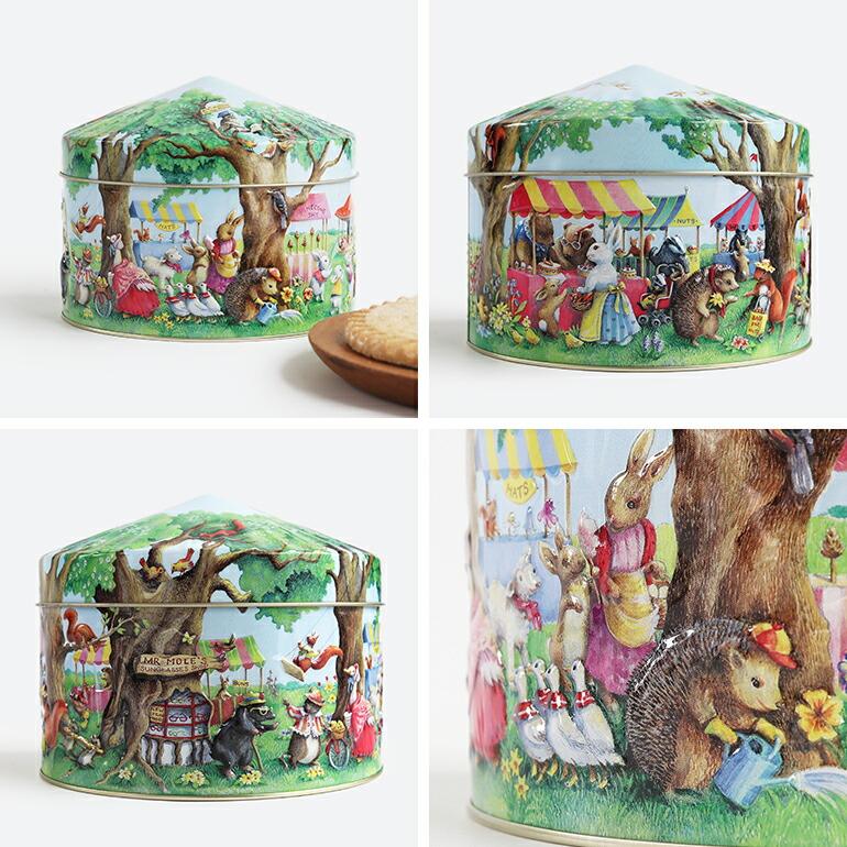 クッキー缶 ショートブレッド 焼き菓子 イギリス ギフト Churchill's チャーチル ウッドランドフェア缶 225g | Churchill's | 02
