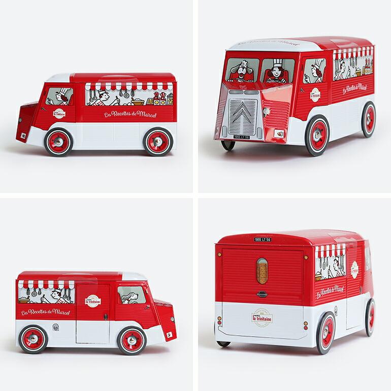 クッキー缶 ビスケット 焼き菓子 ガレット バター 180g フランス産 車 ギフト la trinitaine ラ トリニテーヌ クラシックカーマルセル | la trinitaine | 01