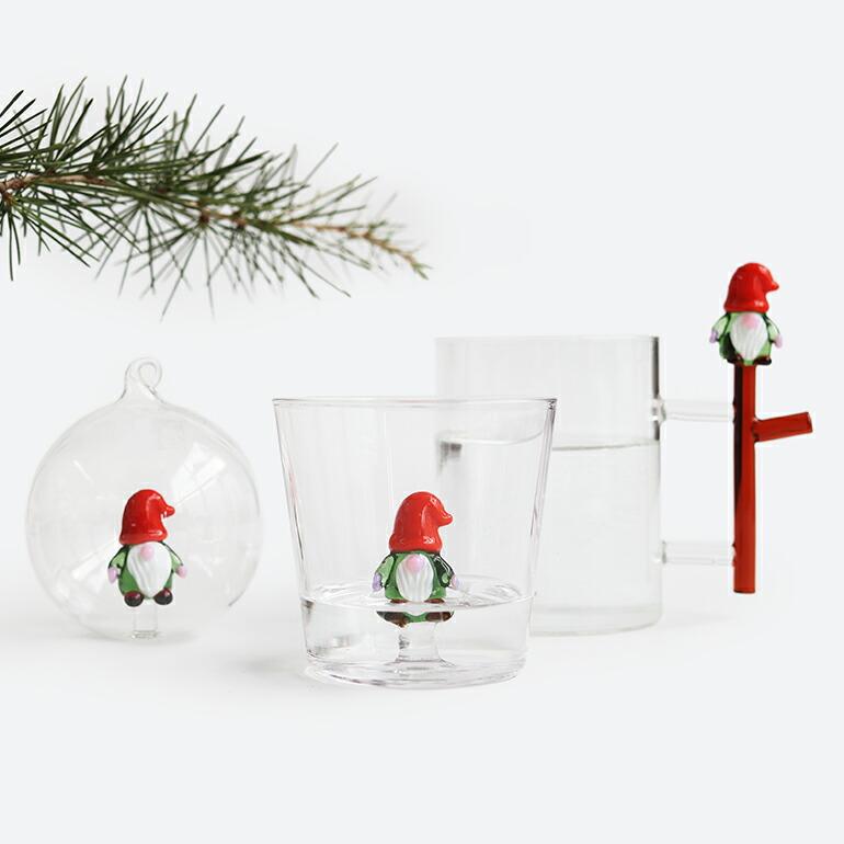 グラス タンブラー クリスマス 小人 ガラス イタリア 手吹き ICHENDORF MILANO イッケンドルフ ミラノ CT Tumbler elf | ブランド登録なし | 01