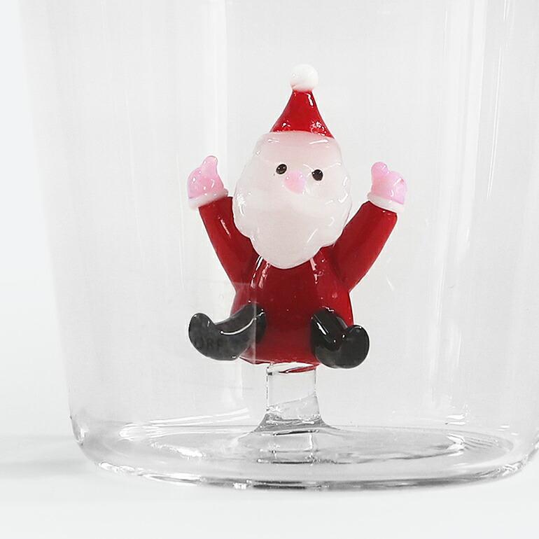 グラス タンブラー クリスマス サンタクロース ガラス イタリア 手吹き ICHENDORF MILANO イッケンドルフ ミラノ CT Tumbler Jumping Santa | ブランド登録なし | 03