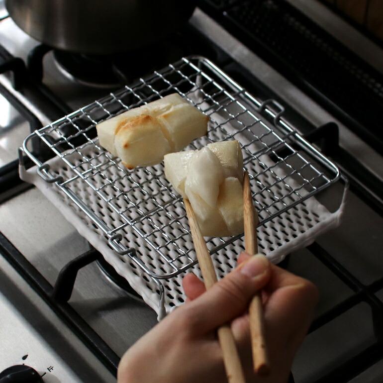焼網 セラミック トースト 餅 炭火焼感覚 もっちり 遠赤外線 ガスコンロ専用 卓上セラミック焼網 白 | ブランド登録なし | 05