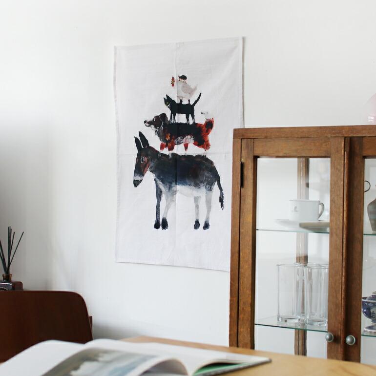 キッチンクロス コットンリネン キッチンタオル ふきん 手拭き おしゃれ ネコ 動物 Atelier KOTETSU アトリエコテツ | ブランド登録なし | 14