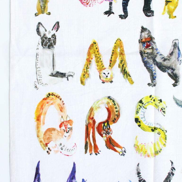 キッチンクロス コットンリネン キッチンタオル ふきん 手拭き おしゃれ ネコ 動物 Atelier KOTETSU アトリエコテツ | ブランド登録なし | 03