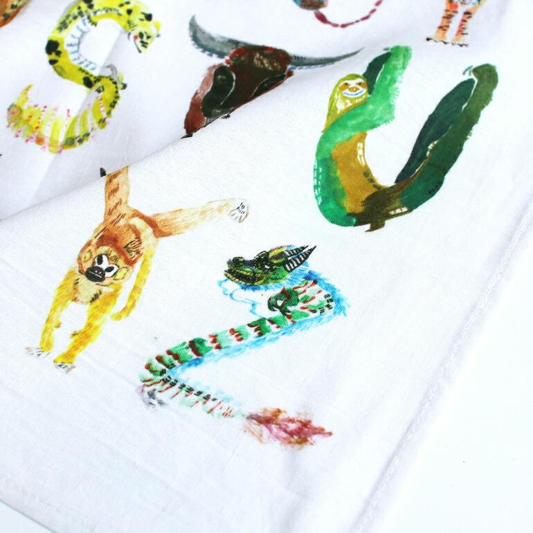 キッチンクロス コットンリネン キッチンタオル ふきん 手拭き おしゃれ ネコ 動物 Atelier KOTETSU アトリエコテツ | ブランド登録なし | 04