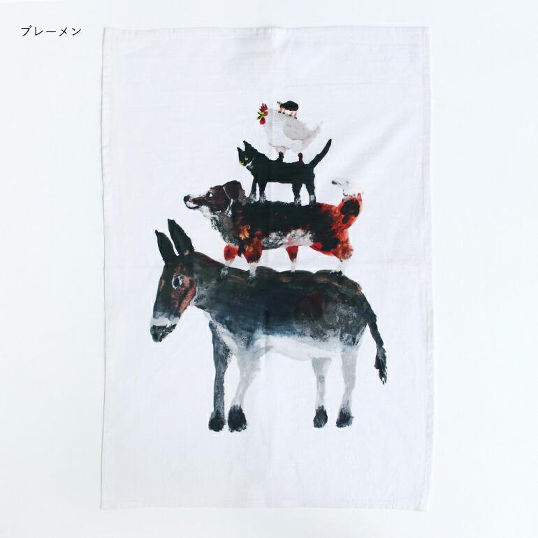 キッチンクロス コットンリネン キッチンタオル ふきん 手拭き おしゃれ ネコ 動物 Atelier KOTETSU アトリエコテツ | ブランド登録なし | 05