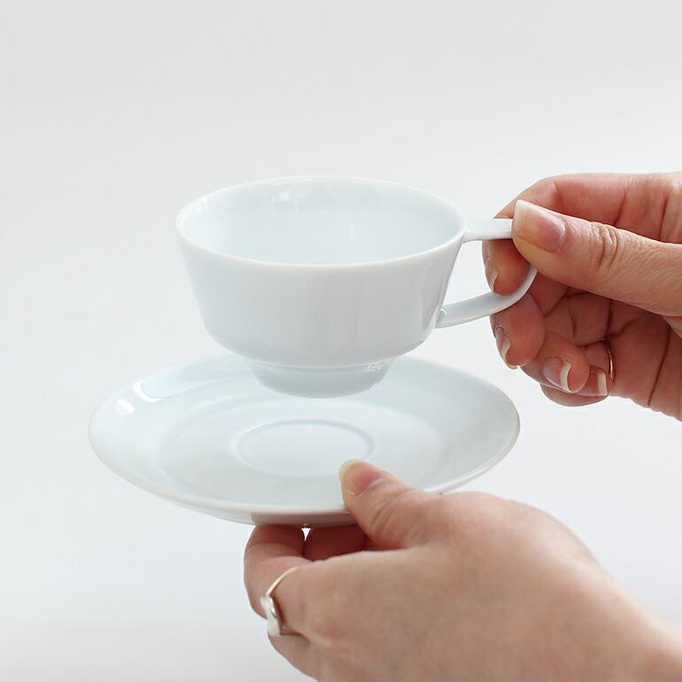 カップ＆ソーサー 白磁 ファインポーセリン PUEBCO プエブコ  ORIENTAL CUP & SAUCER 電子レンジ 食洗機対応 ホワイト シンプル おしゃれ | PUEBCO | 03