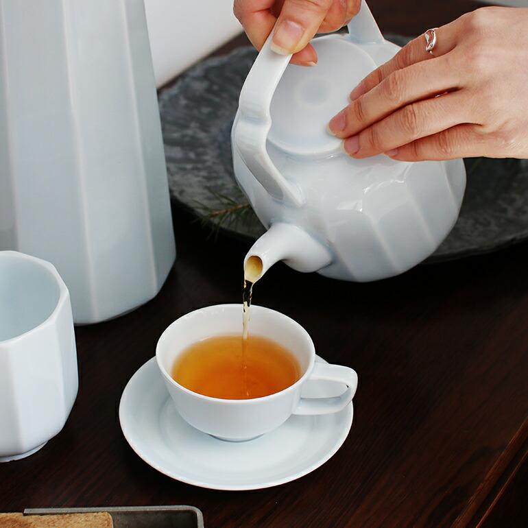 ティーポット 白磁 ファインポーセリン 900ml PUEBCO プエブコ  ORIENTAL TEAPOT 電子レンジ対応 ホワイト シンプル おしゃれ | PUEBCO | 01