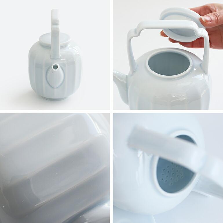 ティーポット 白磁 ファインポーセリン 900ml PUEBCO プエブコ  ORIENTAL TEAPOT 電子レンジ対応 ホワイト シンプル おしゃれ | PUEBCO | 02