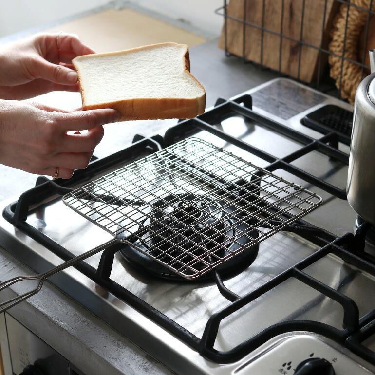 焼き網  ガスコンロ専用 ステンレス ベトナム 松野屋 まつのや 餅 食パン トースト 野菜 肉 野菜 キャンプ アウトドア | ブランド登録なし | 03