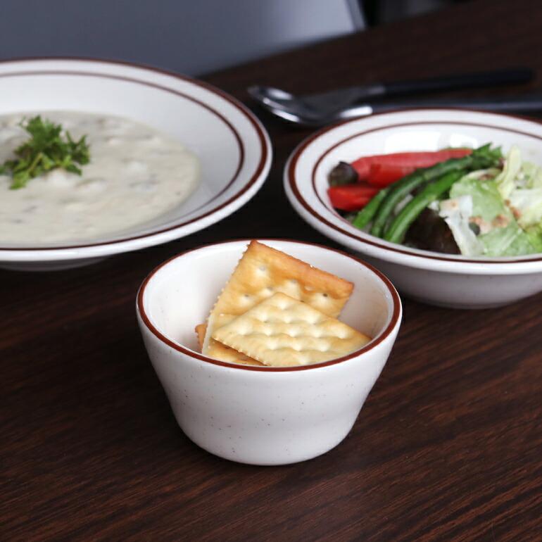 食器 アメリカ ブイヨンボウル 深皿 ダイナー ウェア 業務用 Tuxton タクストン ブラウンライン Bahamas Bouillon Bowl | ブランド登録なし | 05