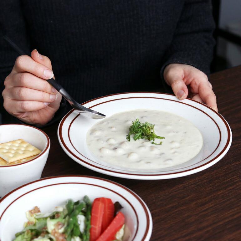 食器 アメリカ ボウル スーププレート 22cm ダイナー ウェア 業務用 Tuxton タクストン ブラウンライン Bahamas Soup Plate | ブランド登録なし | 03
