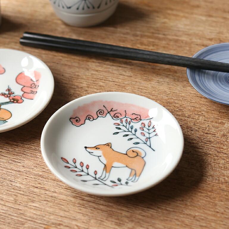豆皿 ねこ 犬 美濃焼 10cm 花札豆皿 おしゃれ 贈り物 | ブランド登録なし | 04