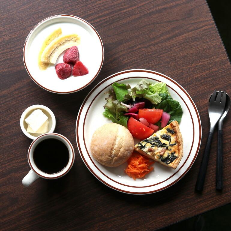 食器 アメリカ 平皿 サラダ プレート 23cm ダイナー ウェア 業務用 Tuxton タクストン ブラウンライン Bahamas Salad Plate | ブランド登録なし | 02