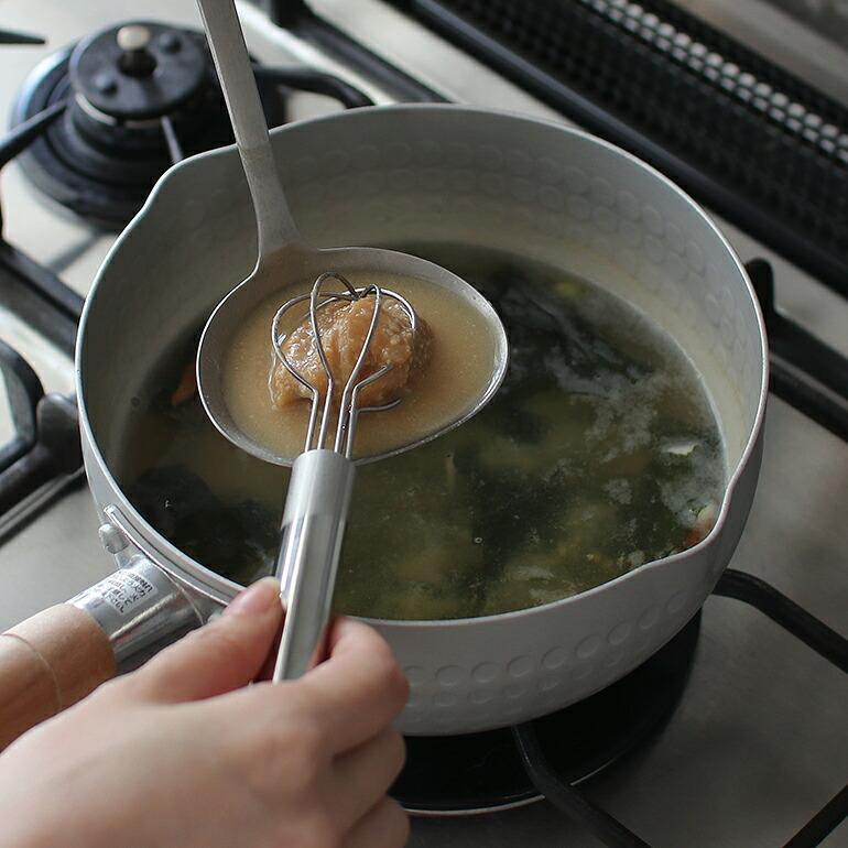 味噌マドラー みそ取りマドラー  計量マドラー ステンレス 味噌 計量 マドラー 調理グッズ 便利 シンプル 溶けやすい | ブランド登録なし | 03