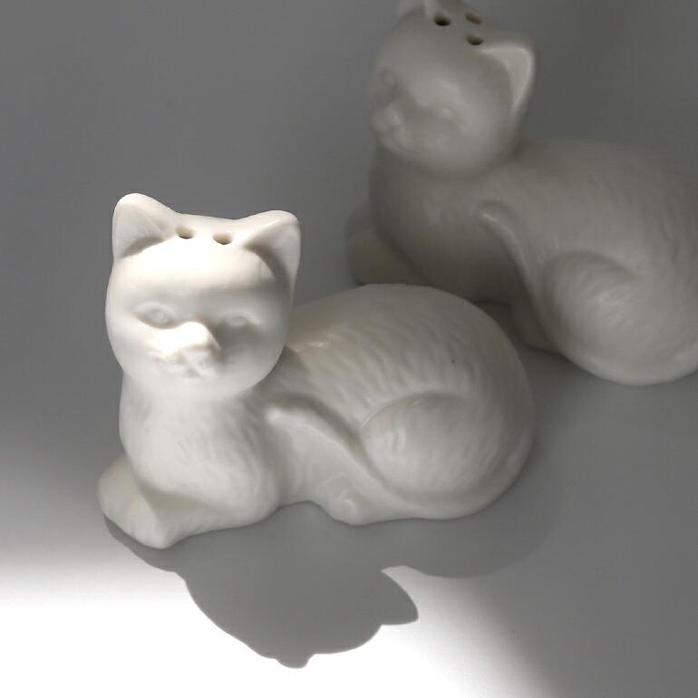 ソルト&ペッパー 調味料入れ 塩コショウ入れ ネコ 猫 PUEBCO プエブコ 陶器 おしゃれ CERAMIC SALT & PEPPER SHAKER SET / Cat | PUEBCO | 01