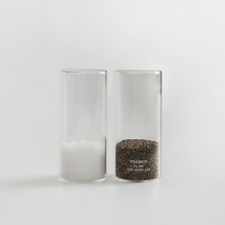 ソルト&ペッパー 調味料入れ 塩コショウ入れ PUEBCO プエブコ 耐熱ガラス シンプル BOROSILICATE GLASS SALT & PEPPER SHAKERS (セット) | PUEBCO
