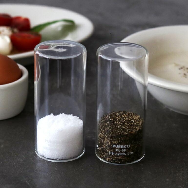 ソルト&ペッパー 調味料入れ 塩コショウ入れ PUEBCO プエブコ 耐熱ガラス シンプル BOROSILICATE GLASS SALT & PEPPER SHAKERS (セット) | PUEBCO | 05