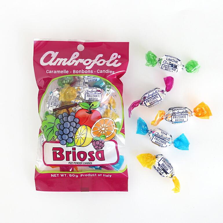 キャンディ 飴 輸入お菓子 イタリア フルーツラムネ入り おしゃれ 個包装 Ambrosoli アンブロッソリー フィズパウダー 袋入り 80g | ブランド登録なし