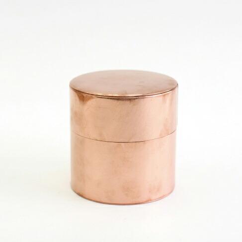 缶 銅 小物入れ 茶筒 ティー缶 コーヒー缶 コッパー 整理 収納 インテリア 日本製 職人手作り SyuRo シュロ 丸缶 小 銅 | SyuRo