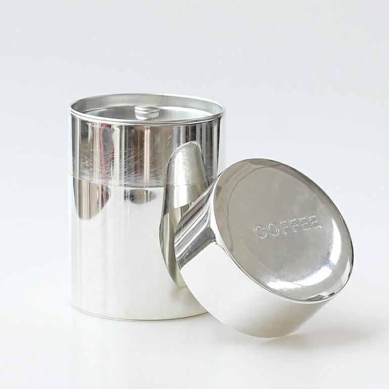 コーヒー缶 茶筒 キャディー缶 丸缶 ブリキ 紅茶 お茶 保存容器 容量200g 北欧 サンク CINQ | Cinq