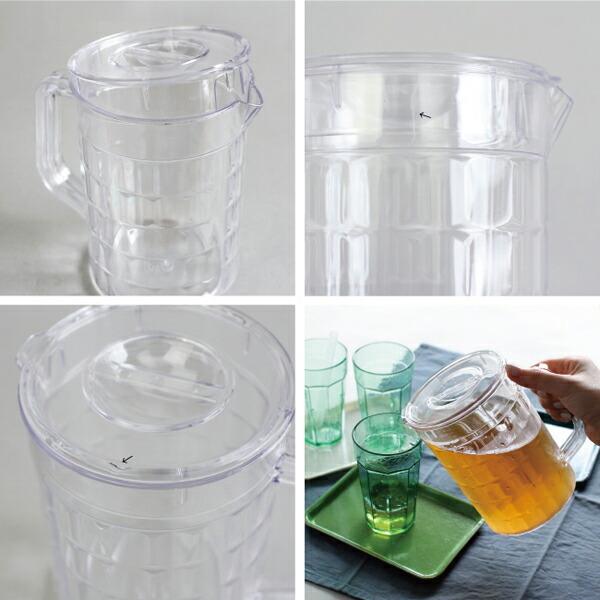 サーバー ジャグ ピッチャー キラキラピッチャー  冷水ポット プラスチック クリア 軽い 水出し 1.2L 1200ml BUFF バフ | BUFF | 02