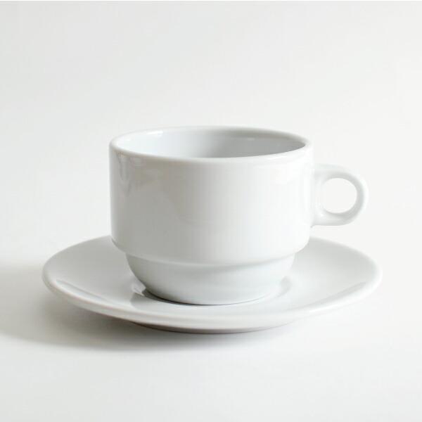 カップ＆ソーサー 磁器 ホワイト 250ml スタッキング シンプル スペイン製 業務用食器 エスプレッソカップ ポルバサル Porvasal | ブランド登録なし