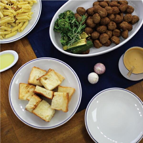 平皿 磁器 フルーツ皿 取り皿ホワイト 20cm シンプル イタリア製 業務用食器 Saturnia サタルニア ローマブルーライン デザートプレート | Saturnia | 02