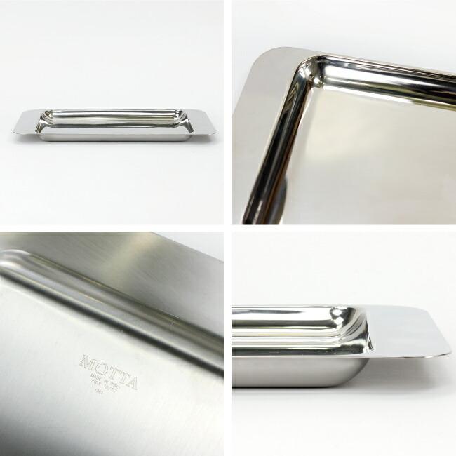 トレイ 平皿 プレート レクタングル 長方形 ステンレス イタリア製 業務用食器 喫茶店 MOTTA モッタ | ブランド登録なし | 01