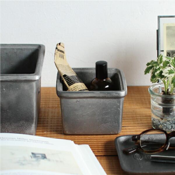 小物入れ 整理 収納 プランター ガーデニング 四角 ディスプレイ インダストリアル プエブコ PUEBCO アルミニウムポット S | PUEBCO | 02