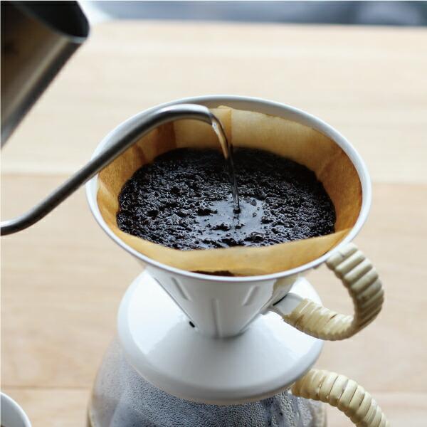 ドリッパー おしゃれ 一穴円錐型 1〜2杯分 琺瑯 ホーロー ラタン 籐 ホワイト ツバメ グローカルスタンダードプロダクツ 2.0 | GLOCAL STANDARD PRODUCTS | 02