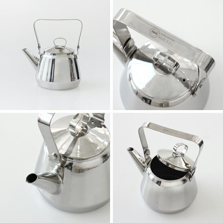 ステンレスケトル ミニケトル やかん ポット 500ml 0.5L シルバー 直火対応 IH対応 フィンランド 北欧 マリシリーズ OPA オパ Mari Stainless Kettle 0.5L | ブランド登録なし | 01