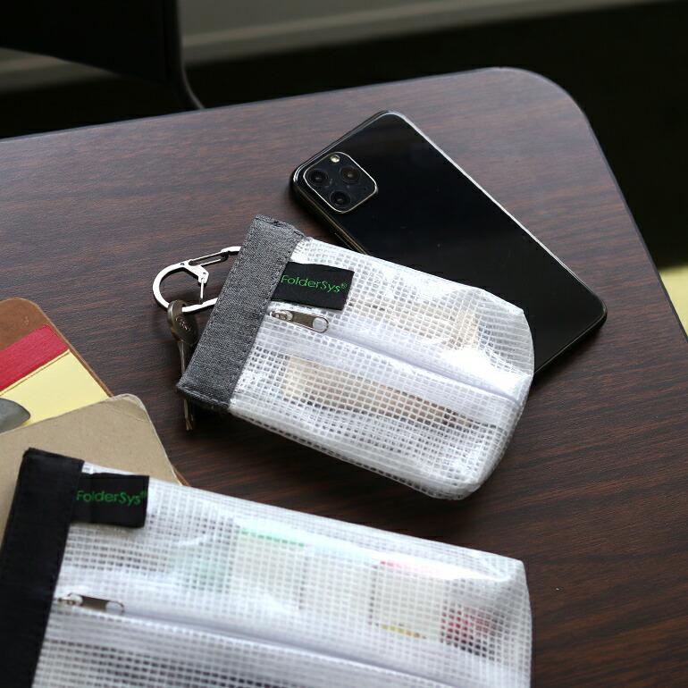 ポーチ マルチ スナップバッグ クリア ビニール A7 ばね口