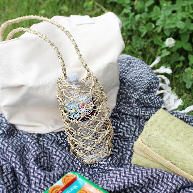 ボトルホルダー おしゃれ ジュート ナチュラル ハンドメイド 水筒