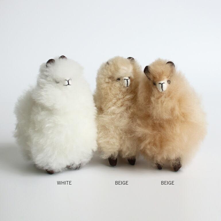 ぬいぐるみ アルパカ ミニ 原毛 ハンドメイド ペルー MAITE マイテ