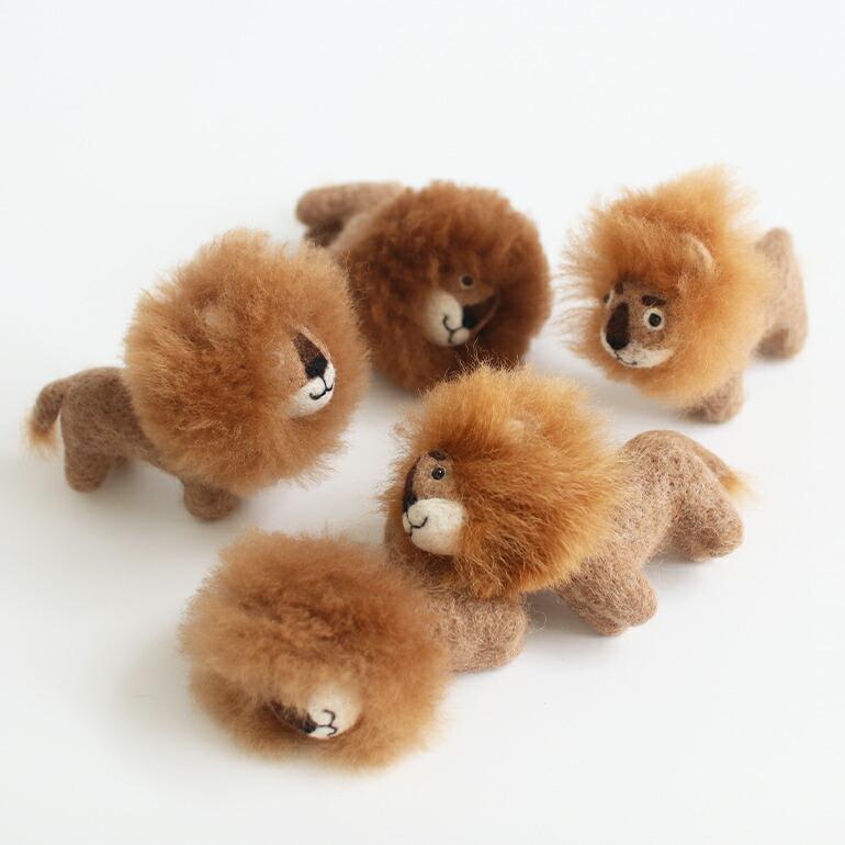 ぬいぐるみ ライオン ミニ アルパカ 原毛 ハンドメイド ペルー MAITE