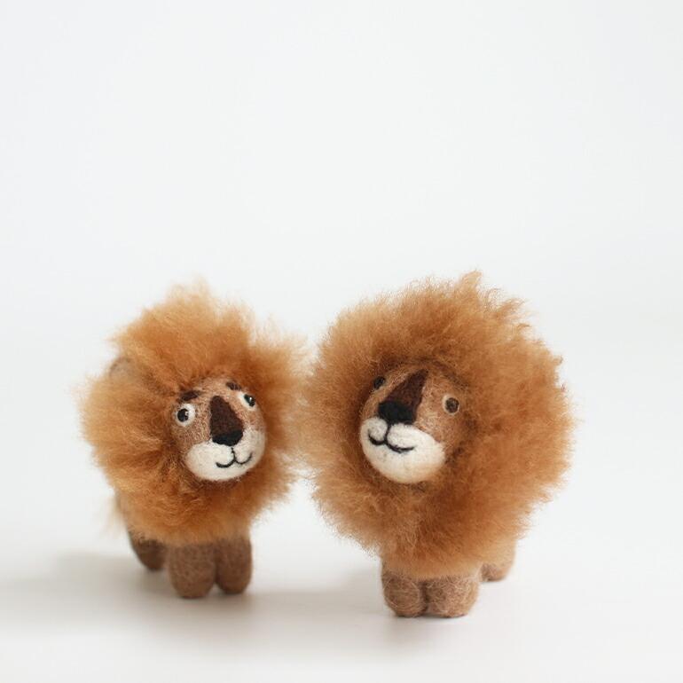 ぬいぐるみ ライオン ミニ アルパカ 原毛 ハンドメイド ペルー MAITE
