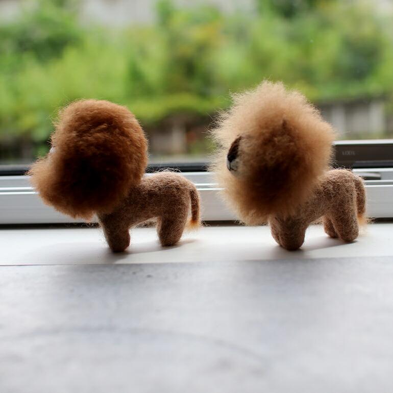 ぬいぐるみ ライオン ミニ アルパカ 原毛 ハンドメイド ペルー MAITE