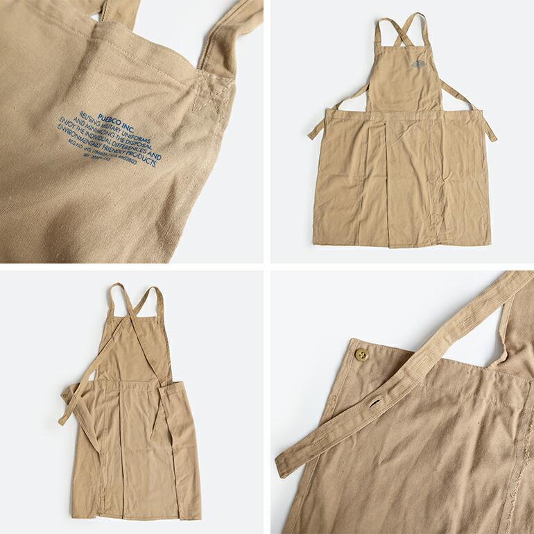 エプロン PUEBCO プエブコ おしゃれ スリット キッチン ブラウン メンズ レディース アウトドア 大きめ POTTERS APRON | PUEBCO | 01
