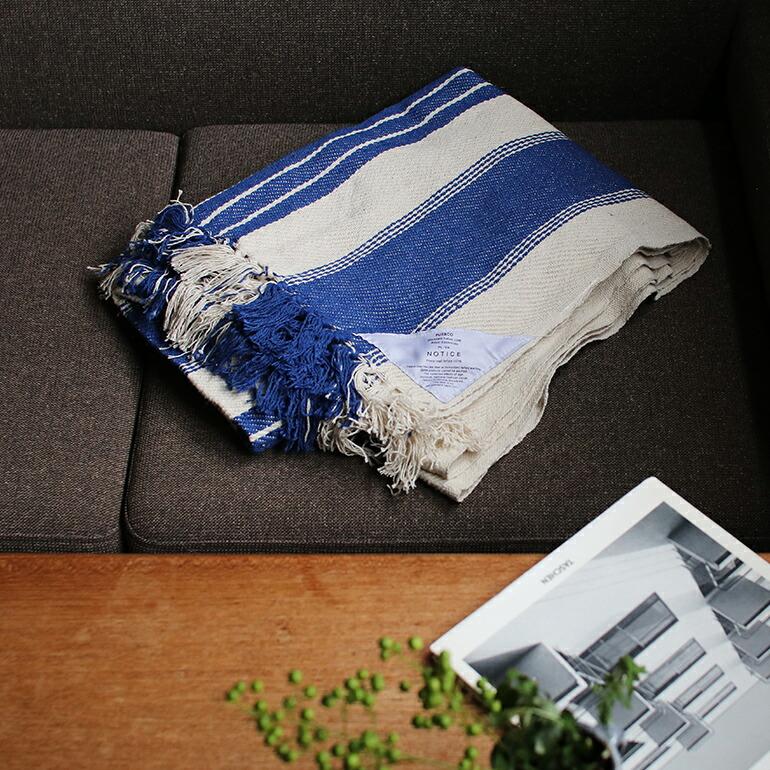 ブランケット PUEBCO プエブコ タオル おしゃれ ストライプ 大判 ひざ掛け MARINE TWILL BLANKET マリン タオル ブランケット | PUEBCO | 03