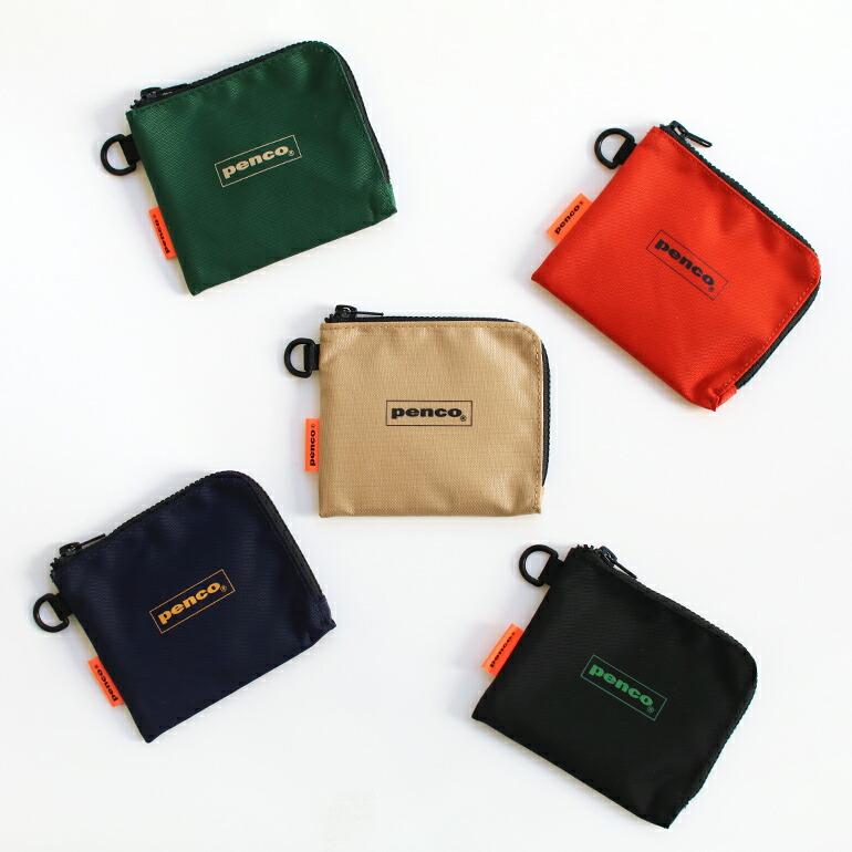 財布 ミニ コンパクト ナイロン メンズ レディース シンプル カラフル L字ファスナー アウトドア ストラップ penco ペンコ Lパース | HIGHTIDE