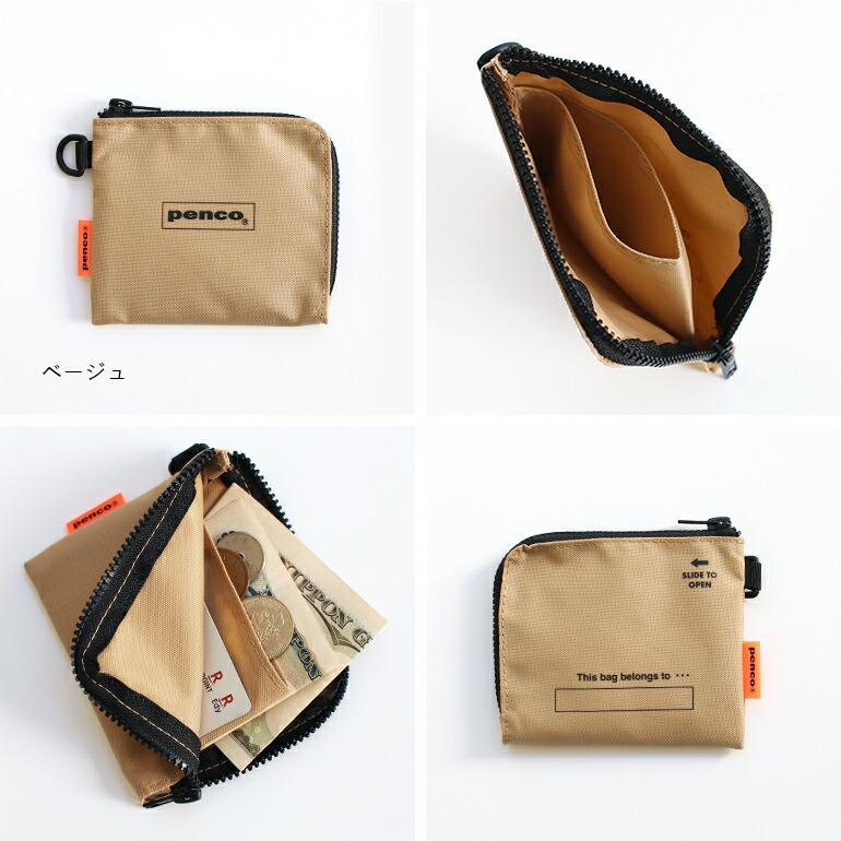財布 ミニ コンパクト ナイロン メンズ レディース シンプル カラフル L字ファスナー アウトドア ストラップ penco ペンコ Lパース | HIGHTIDE | 10