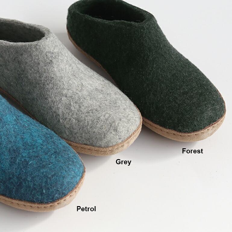ルームシューズ 暖かい ウール レザー レディース メンズ 冬 夏 オールシーズン 高品質 吸湿性 通気性 glerups グレーラップ SLIP-ON WITH LEATHER SOLE | ブランド登録なし | 06