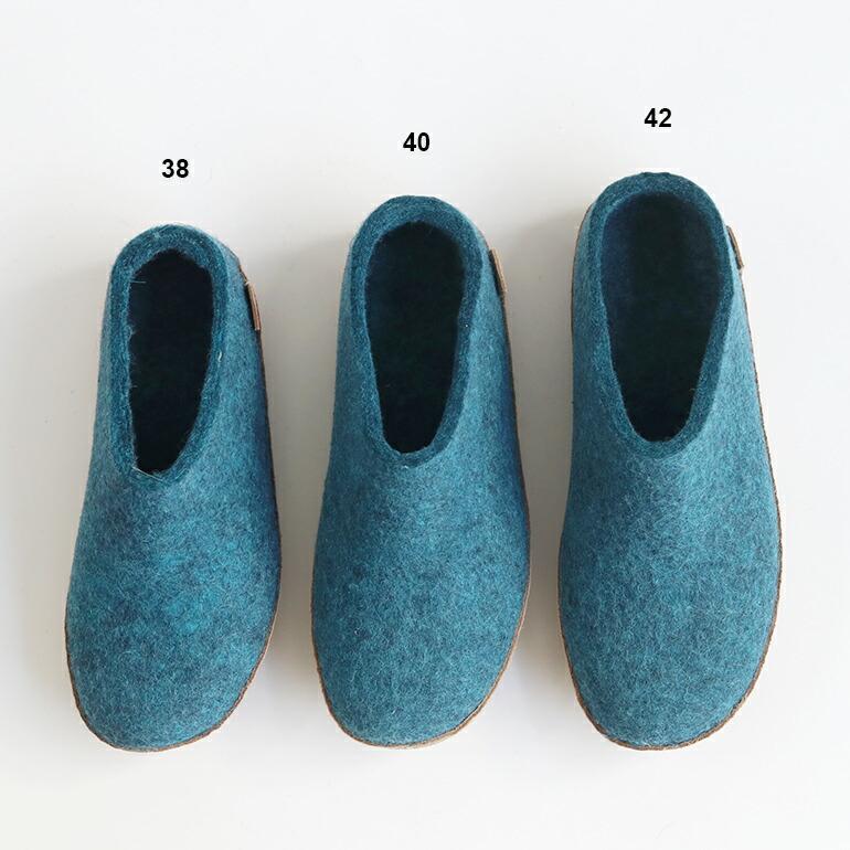 ルームシューズ 暖かい ウール レザー レディース メンズ 冬 夏 オールシーズン 高品質 吸湿性 通気性 glerups グレーラップ SLIP-ON WITH LEATHER SOLE | ブランド登録なし | 07