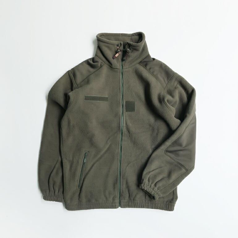 軍放出品 ミリタリー フリース ジャケット フランス軍 オリーブ USED スタンドカラー アウター | ブランド登録なし