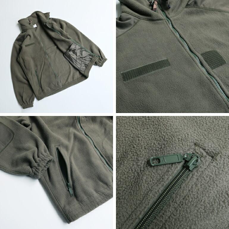 軍放出品 ミリタリー フリース ジャケット フランス軍 オリーブ USED スタンドカラー アウター | ブランド登録なし | 04