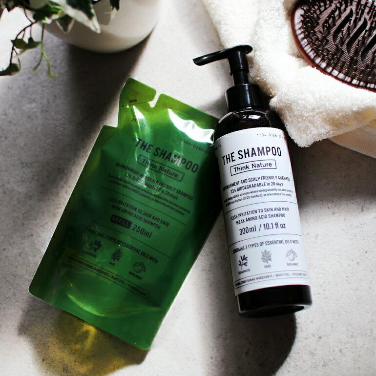 シャンプー ノンシリコン 弱酸性アミノ酸 精油 しっとり THE ザ THE Shampoo Think Nature 300ml 中川政七商店 | THE | 06