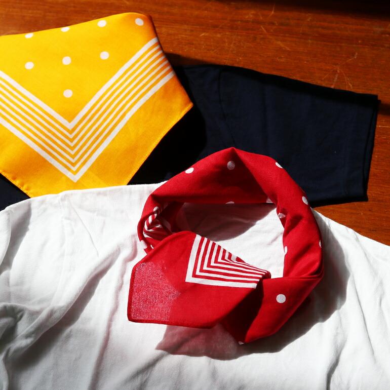 バンダナ 大判 ドット 54×54cm MODAS モダス ドット柄バンダナ