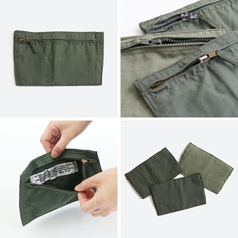 ポーチ 小物入れ メンズ PUEBCO プエブコ オリーブ リメイク 1点もの VINTAGE JUMPSUIT LEG POCKET | PUEBCO | 02